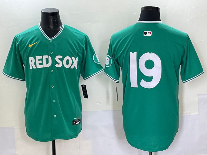 Men 2025 Boston Red Sox 19 No Name Dark Green Joint Name Nike MLB Jersey style 1